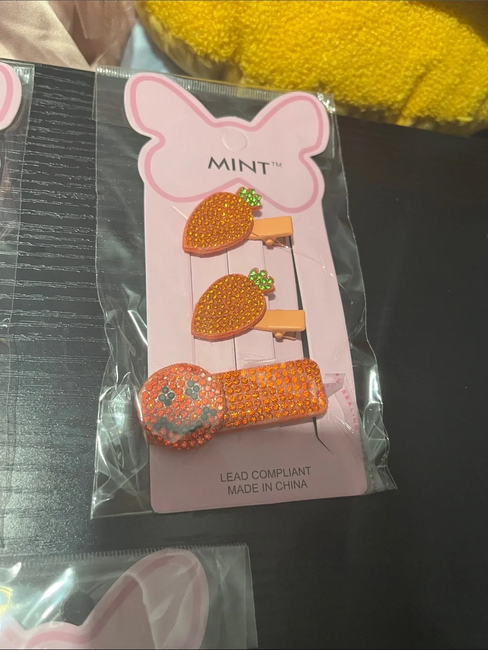 Mint Kids Rhinestone Hair Clip Sets - Yellow, Purple, Orange, Pink, Green